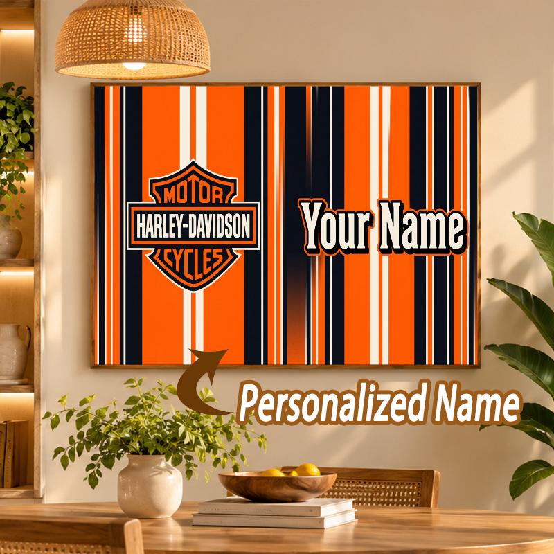 Custom Name Harley-Davidson 5D Diamond Painting Personalized Full Drill Diamond Art Kit Gift