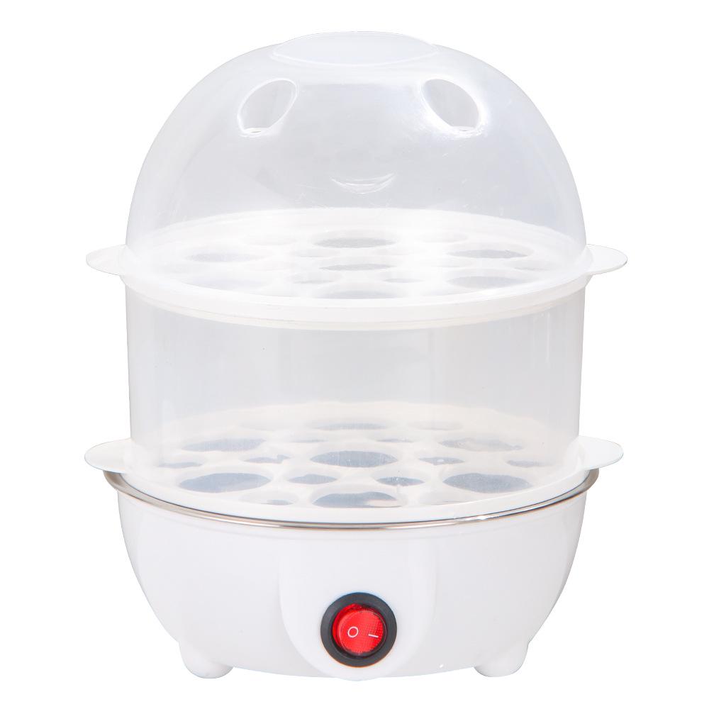 Compact Multi-Functional Egg Cooker: Single-Layer Steamed Egg Machine for Dorm Breakfasts, Anti-Dry Burning Feature