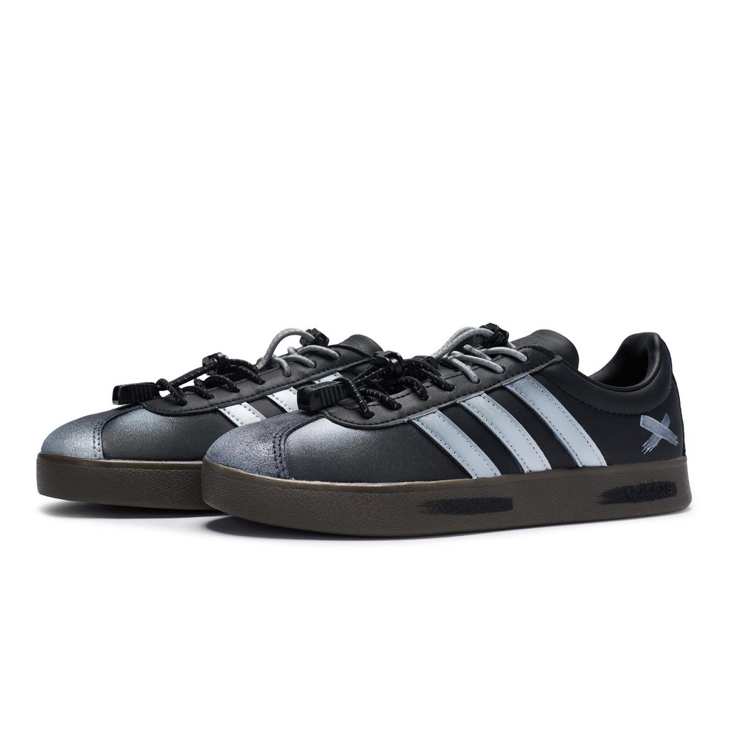 Adidas Neo Vl Court 811 Manufacturing, Black Silver Knight Low top Skateboard Shoes Unisex Silver Black ID6017(Team80-)
