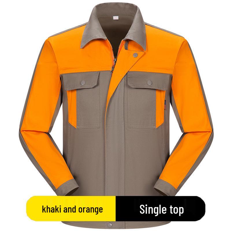 Men's Flame-Retardant Autumn/Winter Welding Workwear Set - Durable, Dirt-Resistant, Anti-Scald, Long-Sleeve Cotton Clothing for Auto Repair.