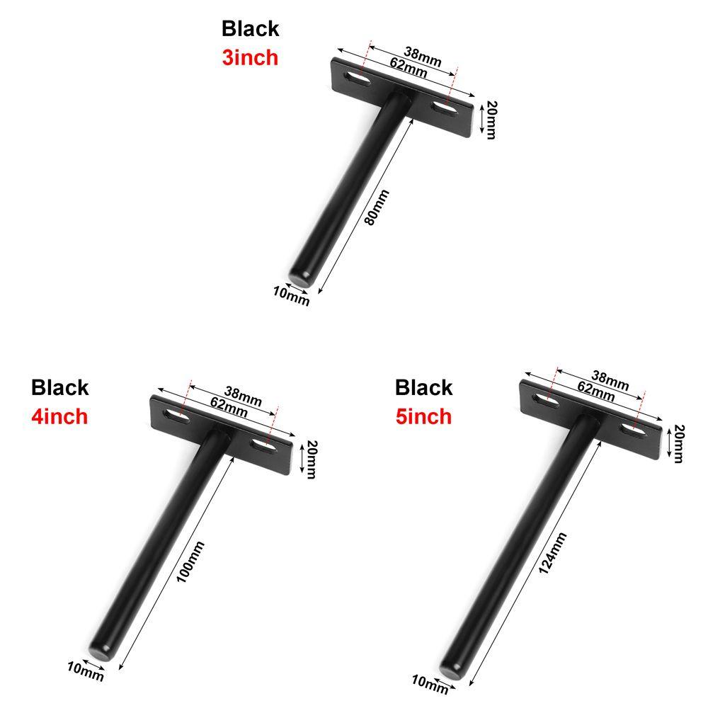 High Quality T Shape Shelf Bracket Cold Rolled Steel Wall Shelves Supports Floating Hidden Metal Brackets Screw Mounting Plate