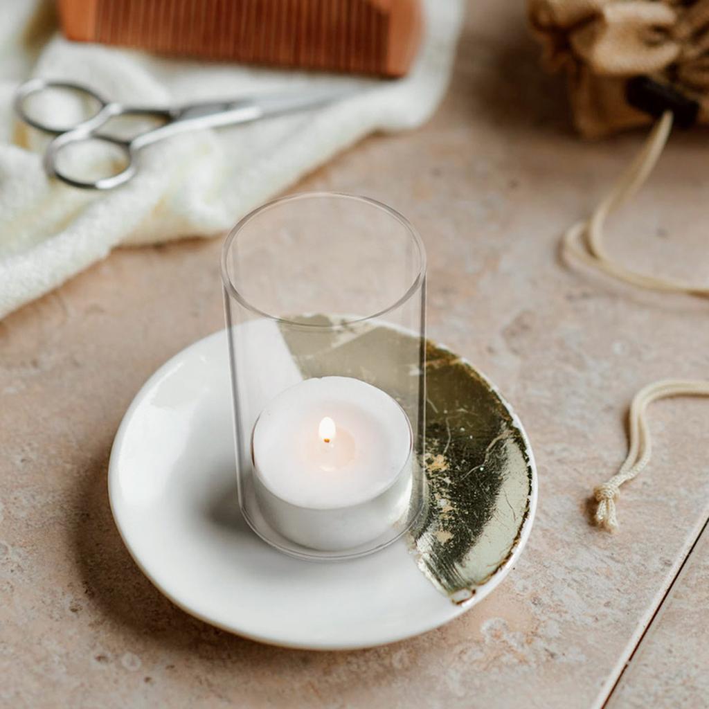 4Pcs Simple Glass Tube Covers High Quality Borosilicate Material Cylindrical Transparent Shade for Decor