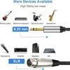 3Pin Female to 6.35mm 1/4inch Male Sound Cable with Gold Plateds Connectors for Professional Sound Applications