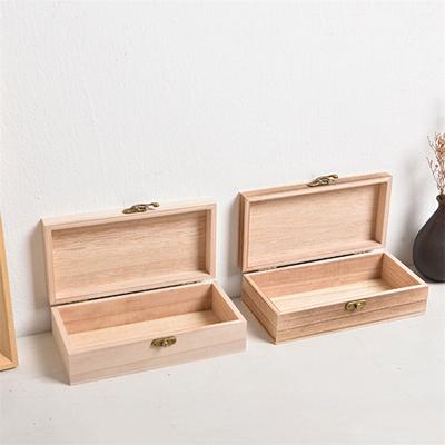 1Pc Retro Schmuck Box Organizer Desktop Natürliche Holz Clamshell Lagerung Fall