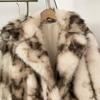 Autumn and winter new cow pattern imitation fur coat women's European and American style extended thickened warm and environmentally friendly fur coat