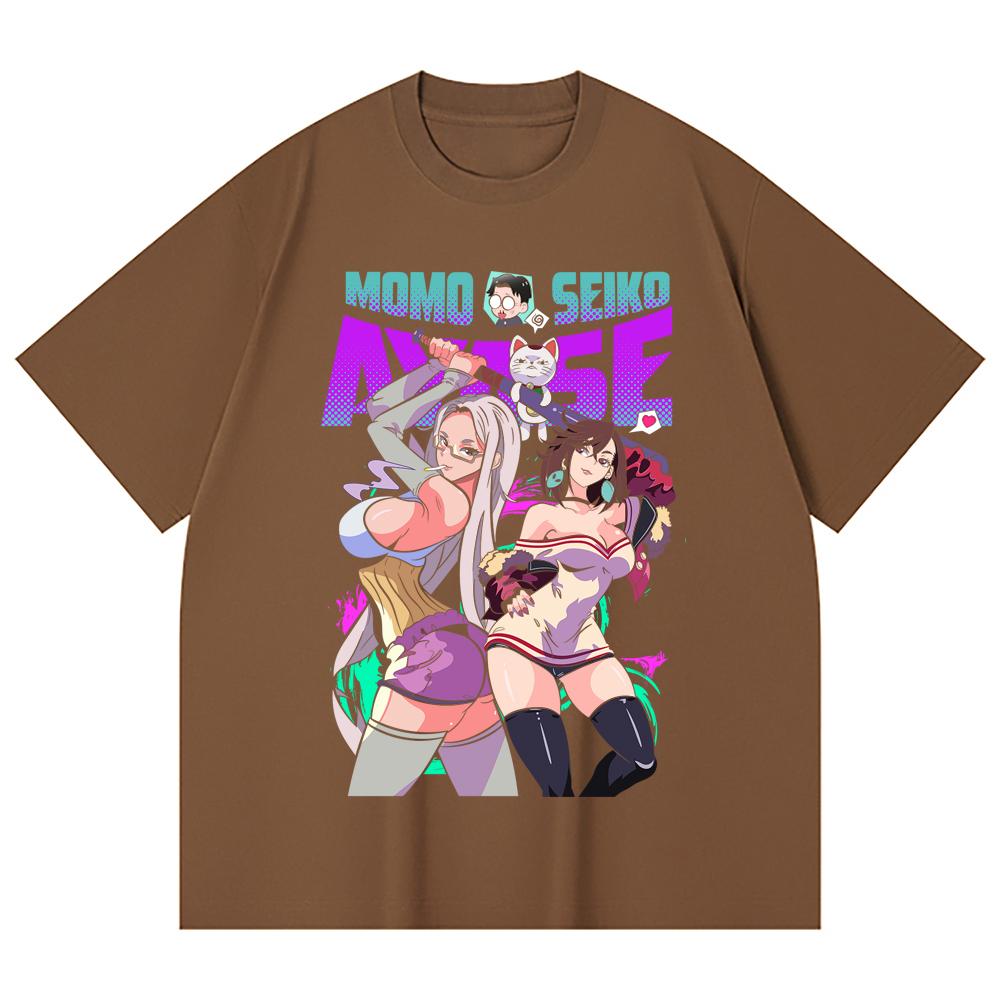 230 Gsm 100% Cotton Dandadan V22 Momo Seiko Print Unisex Heavy Cotton T Shirt