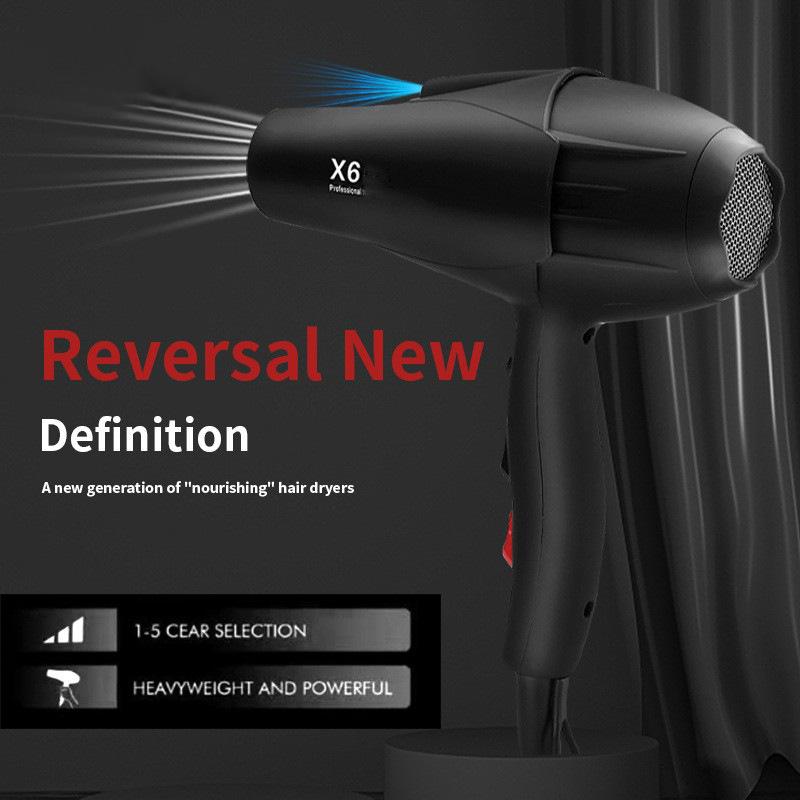 New X6 Hair Salon Professional Hair Dryer 2400W High Power Strong Wind Speed Drying Home Hairdryer Recommended Hairdryer