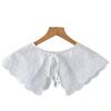 New Women's Lace Detachable Collar New Adjustable Strap Embroidery White Detachable Shirt Lace Up Shawl Small Shoulder Wraps