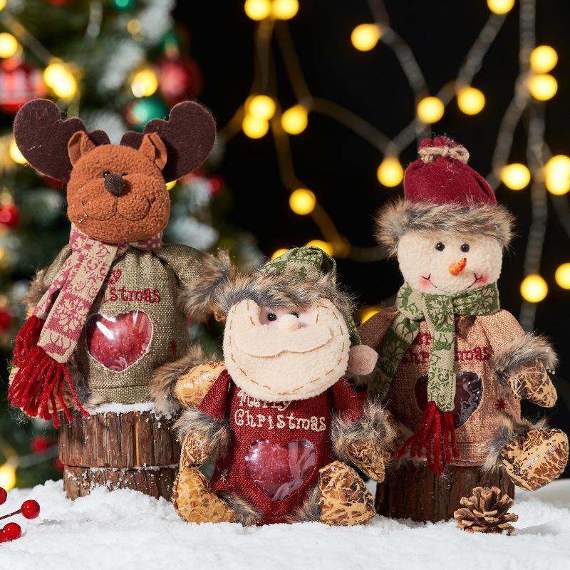 Christmas Gift Bag Santa Claus Reindeer Candy Bag Christmas Eve Apple Bag Christmas Decoration