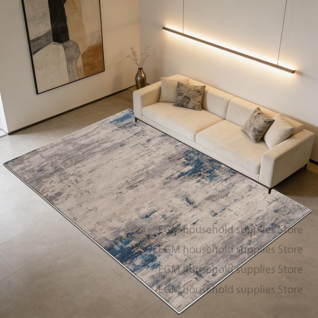 Ink Wash Abstract Style Carpet Light Luxury Living Room Decoration Bedroom Rug Washable Office Customizable Mat Easy To Clean