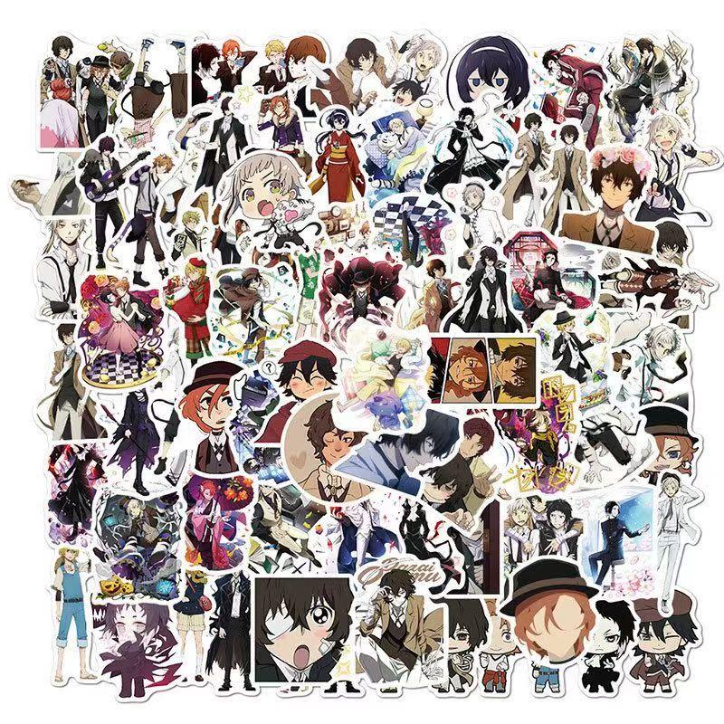 Bungo Stray Dogs Color Stickers, 100 Sheets(not Repeated), Waterproof & Sunscreen