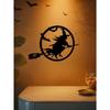 Spooky 3 Witch Wall Art Metal Mural Sticker Home Decor Kids Living Room Nursery Modern Metal Sculpture Waterproof Rustproof Durable Birthday Gift