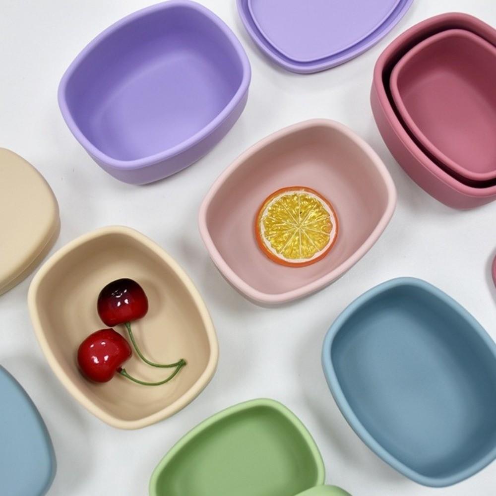 Food Grade Silicone Lunch Box 200/300/600ML with Lid Food Container Fresh Keeping Heat Resistant Microwave Oven Lunch Box