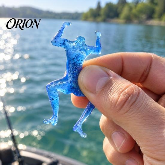 Realistic Fishing Bait Lifelike Body Lure, Artificial Muscle Frog with Professional Lure Glitter, Flexible Swimming for Freshwater Saltwater Predatory