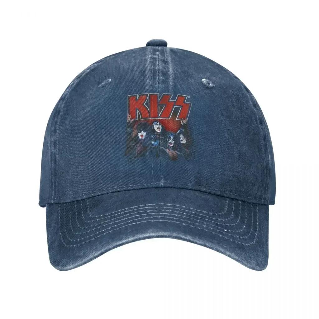 Kiss Kings Unisex Style Baseball Cap Rock Brand Distressed Washed Hats Cap Casual Outdoor Activities Snapback Hat