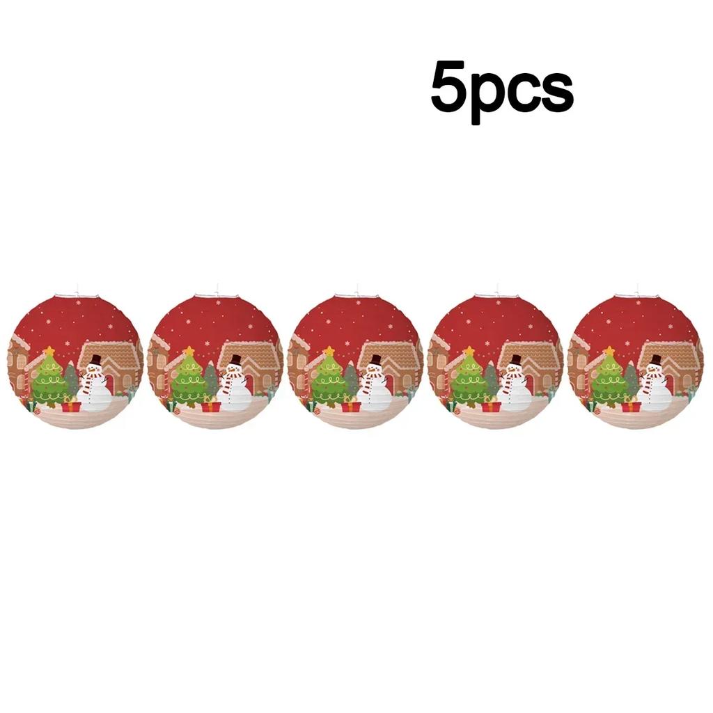 Holiday Paper Lantern Decor Set for Christmas Outdoor Party Indoor Classroom Birthday Graduation Decoration Hanging Ornaments