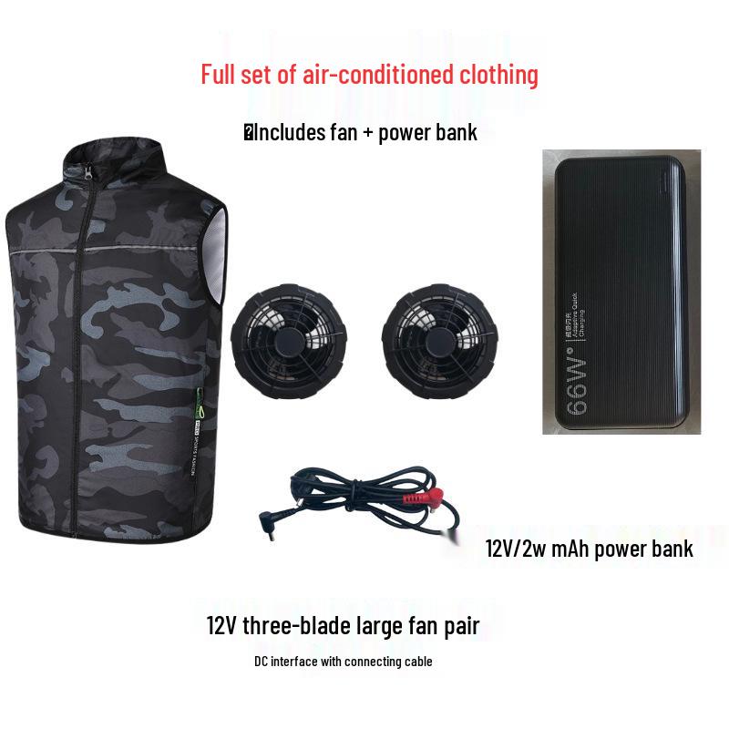 Gilet Raffreddante Intelligente da Esterno da Uomo - Abbigliamento Estivo Condizionato.