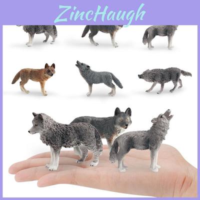 Wild Animal Wolf Model Pvc Collectors Figurine For Kids Education And Decor