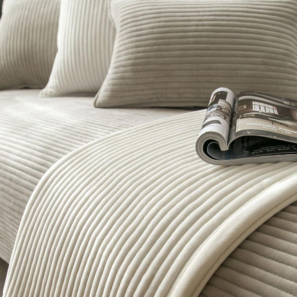 Plush Sofa Cushion Modern Fashion Winter Non-slip Seat Cushion Cover Cover Towel Winter Fabric Seat Cushion