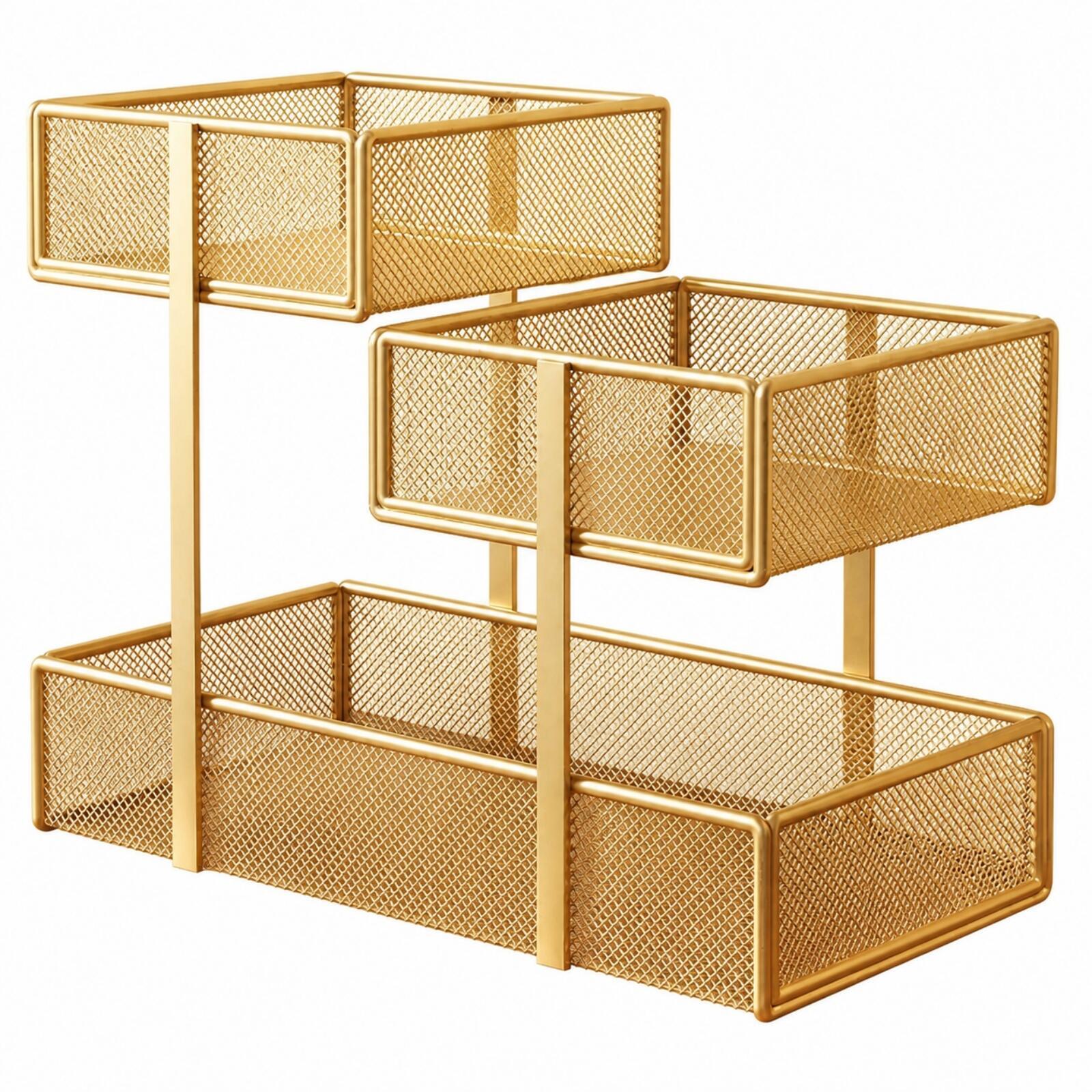 Three-Tier Countertop Storage Rack Versatile Steel