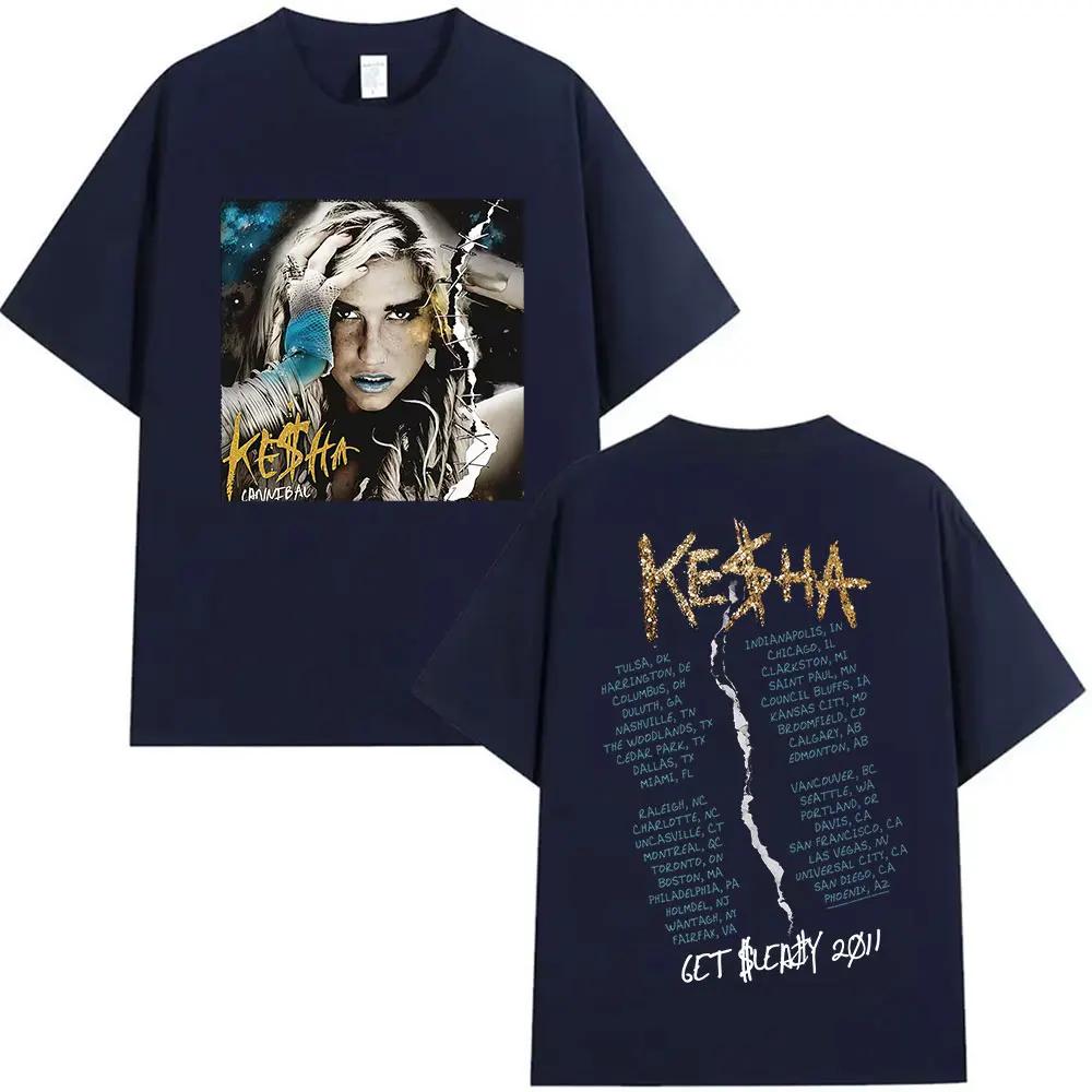 

Singer Kesha Album 2026 Graphic T Shirt Unisex Women Hip Hop Vintage Short Sleeve Tshirts Summer Harajuku Oversized Cotton Tshirt 4XL