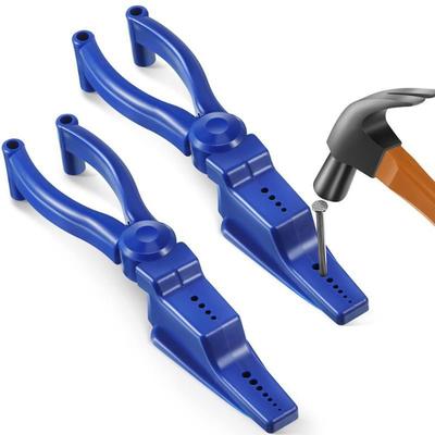 1PC Kunststoff-Nagelzange Nagelhalter zum Hämmern für Elektriker und Bauarbeiten Heimwerkzeuge Hilfs-Sicherheitszangenwerkzeuge