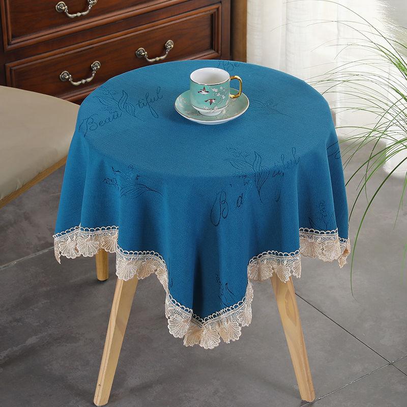 Household Minimalist Dining Table Cloth Countryside Style Small Round Table Cover Rectangular Floral Lace Universal Tablecloth