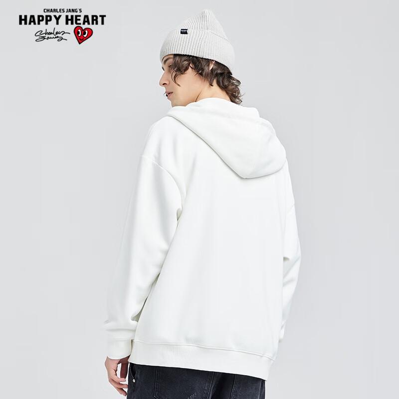 Charles Peach Heart Unisex Reißverschluss-Hoodie