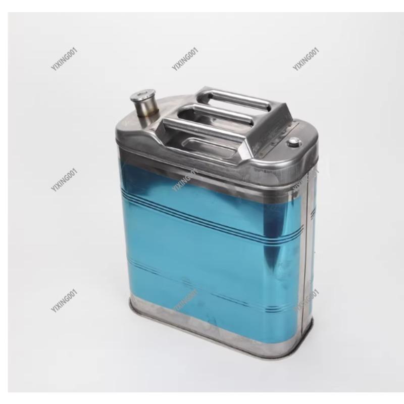 /20/30L Stainless Steel Oil Can - 430 Thickened 3-Handle Fuel Storage Jerrycan for Car Emergency Refueling