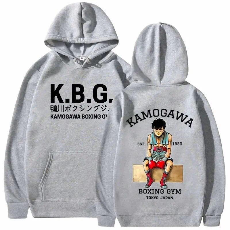 Best Seller Unisexga Makunouchi Takamura KGB Graphic Hoodies Unisex Streetwear Anime Kamogawa Boxing Gym Double Sided Print Hoodie Unisex