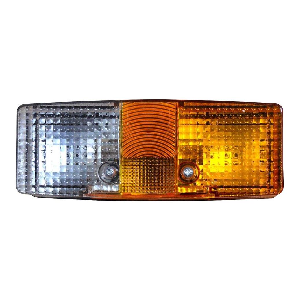 APSMOTIV Front Indicator Lights Flat Base with 12v Bulbs Suitable for Bomag | DAF | Schmitz Cargobull | Renault | Ahlmann |