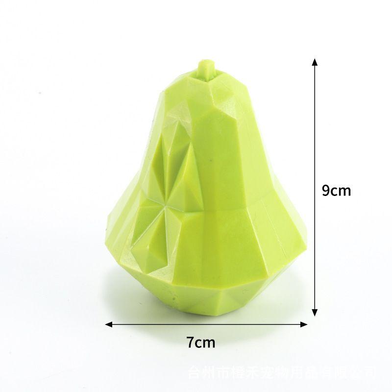 

Pet Dog Food Leakage Toy Educational Sound Fruit Banana Molar Interactive Rubber Toy Pet Supplies Genuine Goods Leakage pear