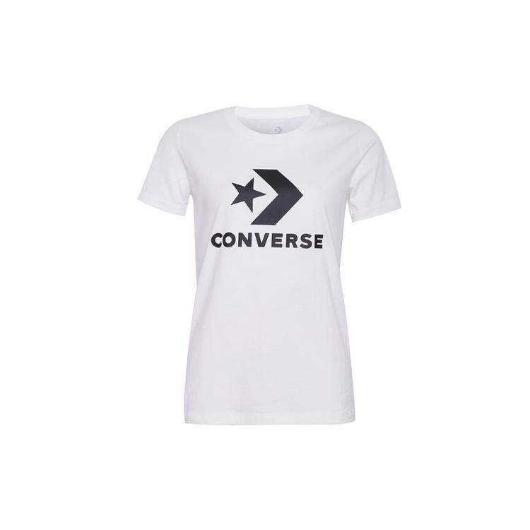 (WMNS) Converse Classic Logo Printing Short Sleeve White Women s 10009152-A01 XXL