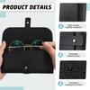 Nuogo 30 Pack Eyeglass Case Soft Glasses Case Studded Sunglasses Pouch Portable PU Leather Bag for Women Men