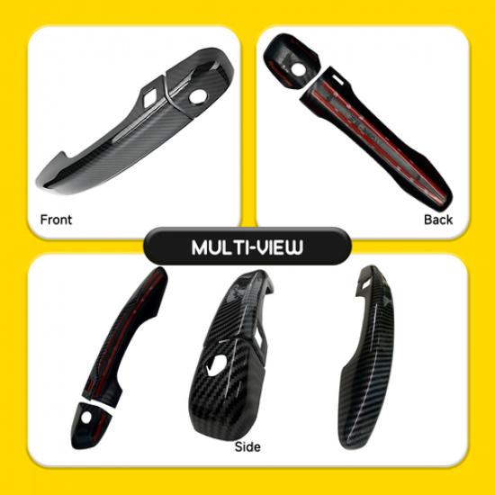 4PCS Carbon Door Fiber Exterior Handle Cover For 2018- Honda Trims Accord