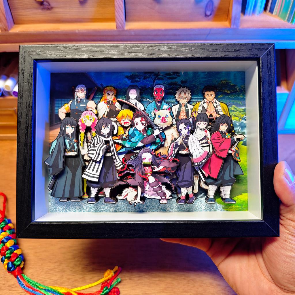 Anime Umgebung Chara Figur Ständer Malerei Handgemachtes Geschenk Zangetsu Familie Ganzes Bild Handgemachtes Spielzeug Sammlerstück