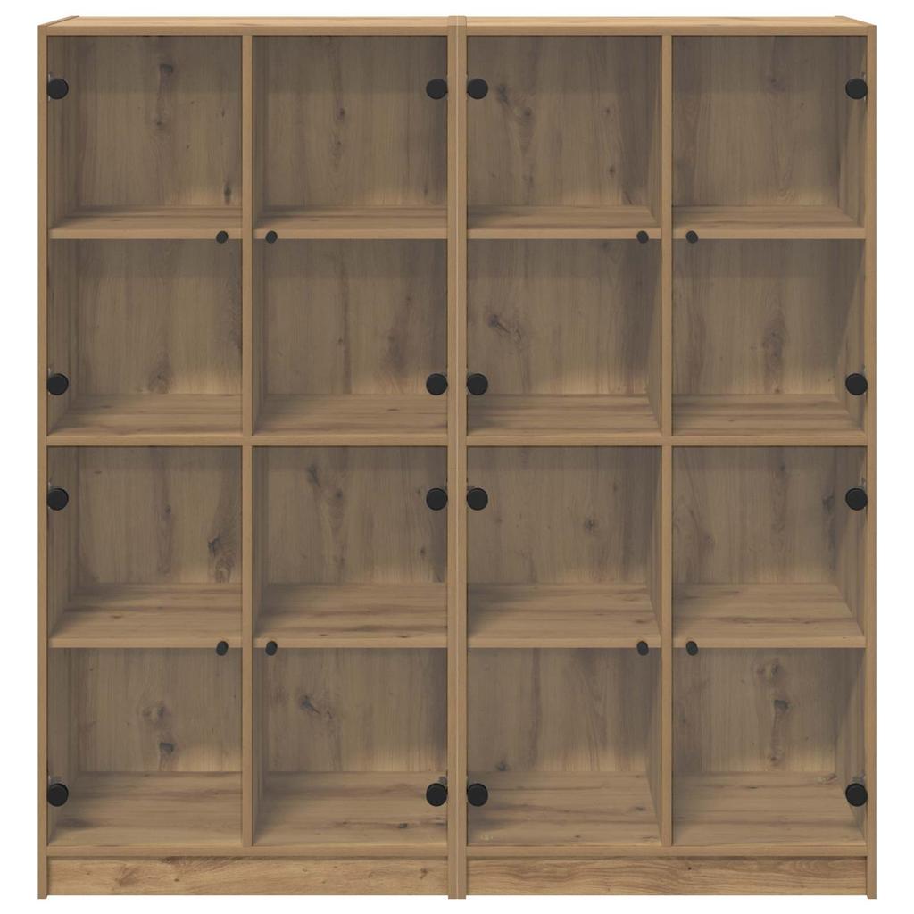 Highboard 2 Pcs Artisan Oak 68 X 37 X 142 Cm Engineered Wood