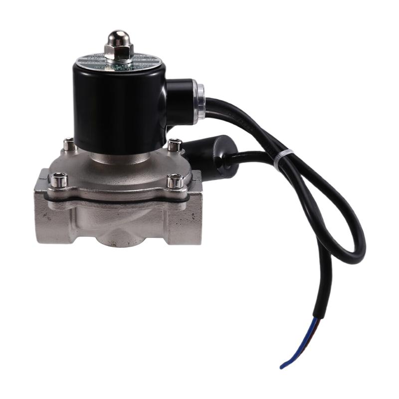 AT21-DN25 1 Inch 304 Stainless Steel Solenoid Control Valve 220V Water Pipe Pipeline Normally Closed Water Valve
