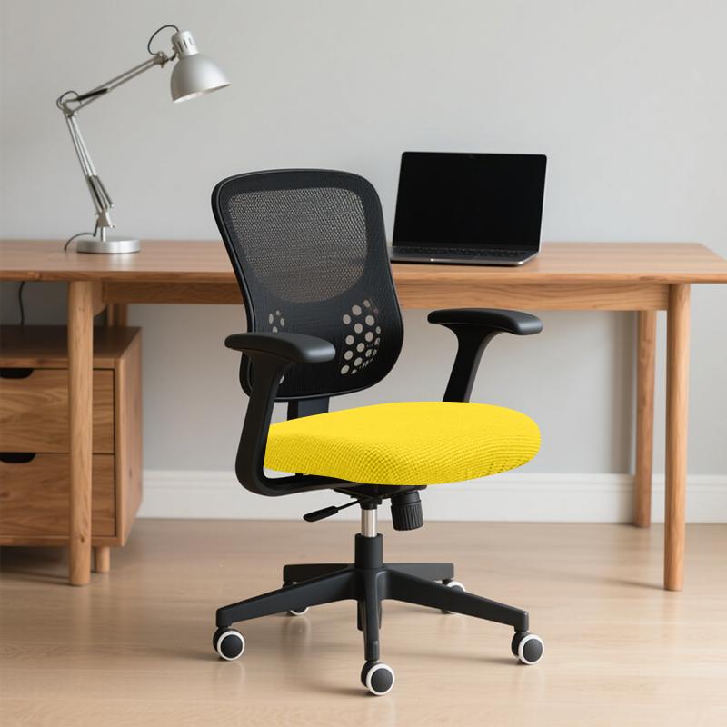 Cover For Computer Chair With Armrests Knitted Jacquard Cover For Swivel Office Chair Jacquard Seat Cover Computer Chairs