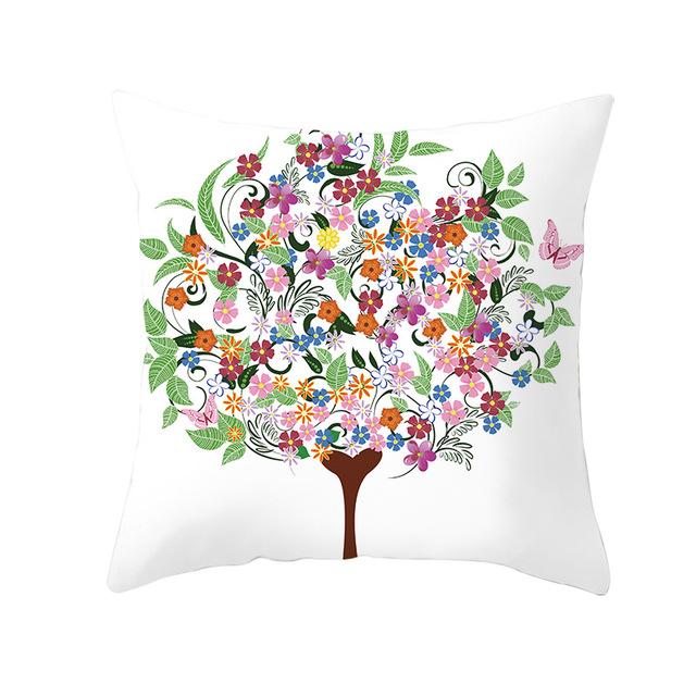Colorful Tree Printing Decorative Pillowcase Colorful Tree Pillow Case Polyester Tree Pattern Pillow Cover Kussensloop Zt287