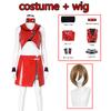 Anime VOCALOID3 Meiko Cosplay Costume Wig Meiko PU Red Uniform Christmas Halloween Formula Uniform for Women Comic Con