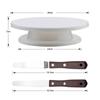FAIS DU 6Pcs/Set Plastic Cake Turntable Rotating Cake Plastic Dough Pastry Decorating Stand Rotary Table DIY Pan Baking Tool