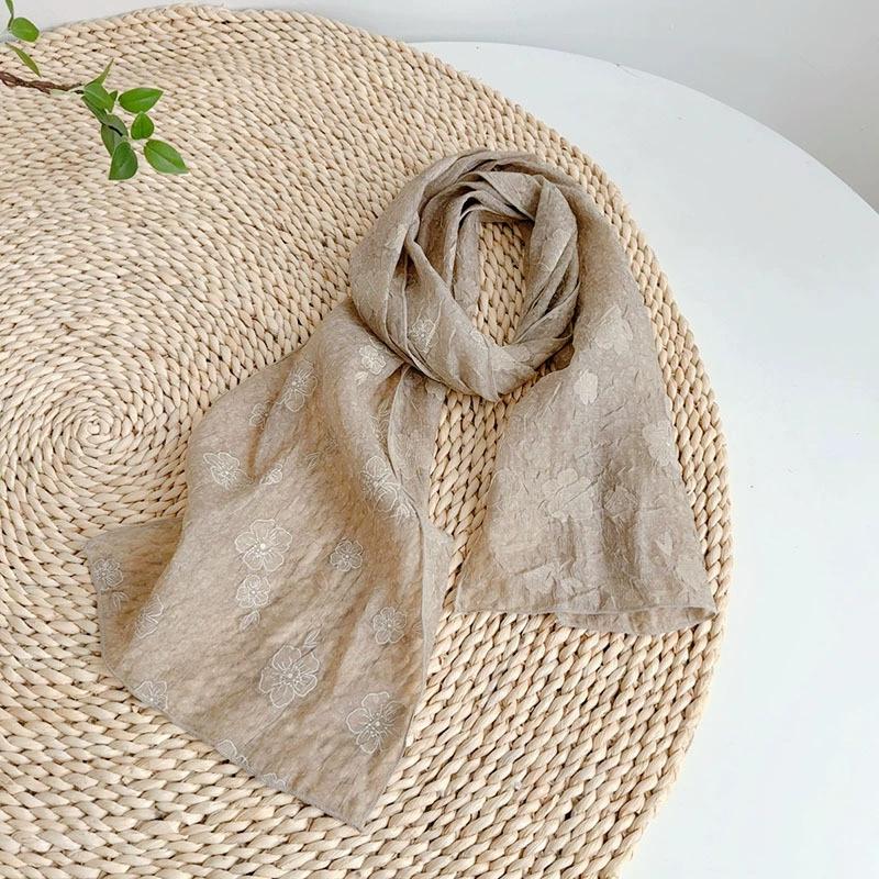 

Vintage Thin Breathable Neck-protecting Decorative Scarf for Women 28x148cm