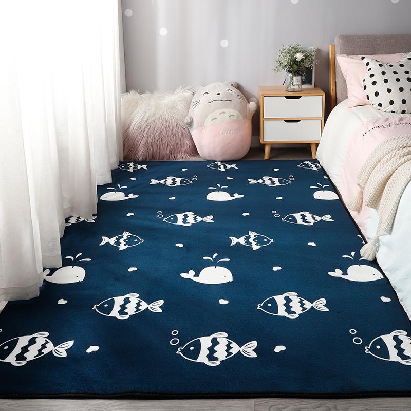 Soft Coral Fleece Carpet for Bedroom and Living Room - Full Coverage and Comfortable