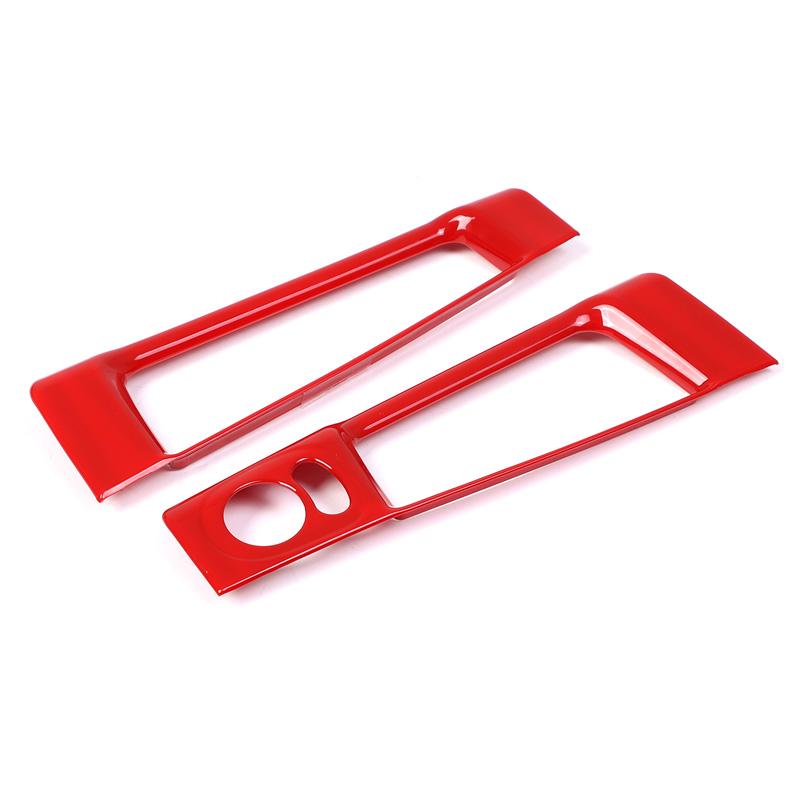 For Fiat 500 2010- ABS Car Rearview Mirror Adjustment Switch Frame Door Storage Box Decorative Frame Sticker Car Accessories