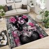 1PC Custom Name Day Dead Art Theme Floor Mat Ideal for Living Room, Game Rooms, Office, Bedroom,Floor Mat Playful Design