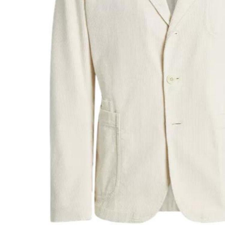 Polo Ralph Lauren Solid Color Polo Collar Single Breasted Long Sleeve Suit Men suits White MNPOSPC27620315-101