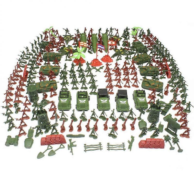 307 Teile Militär Plastiksoldaten Modell Spielzeug Männer Figuren Zubehör Set Dekoration Spielset
