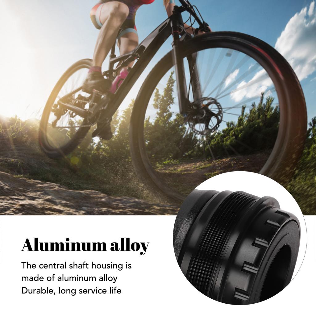 Bike Bottom Bracket Aluminum Alloy 24mm Thread Ceramic Bearings Road Bike Center Shaft