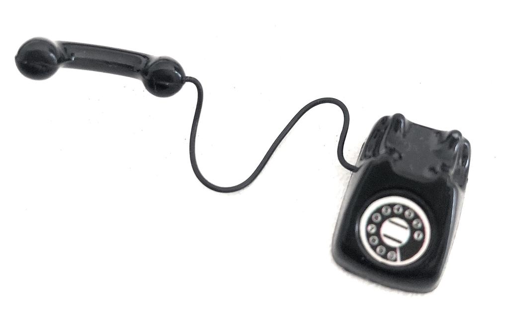 Miniature Retro Black Telephone (1 Piece)